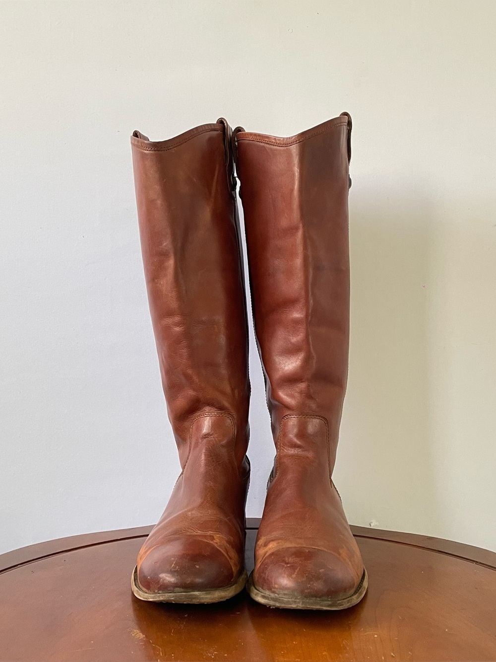 Frye Melissa Button Brown Leather Tall Riding Boots | US 8.5 - Picture 2 of 9